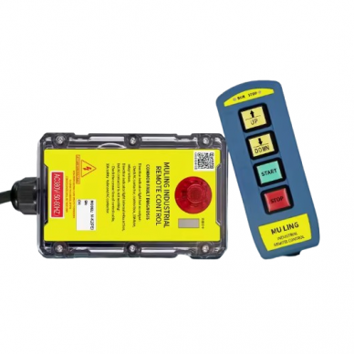 Wireless crane remote control | 2 buttons + START/STOP | 1 speed | 868 MHz | 230 V AC | IP66 | ES-ML-K2 1 Wireless crane remote control | 2 buttons + START/STOP | 1 speed | 868 MHz | 230 V AC | IP66 | ES-ML-K2 1
