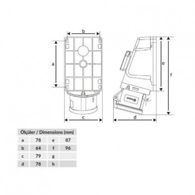 Industrial wall socket with 230 V outlet | 1×16 A 5P 400 V 6h + 1×230 V 16 A | 90° angled | IP44 | Bemis BC1-1505-2537 1 Industrial wall socket with 230 V outlet | 1×16 A 5P 400 V 6h + 1×230 V 16 A | 90° angled | IP44 | Bemis BC1-1505-2537 1