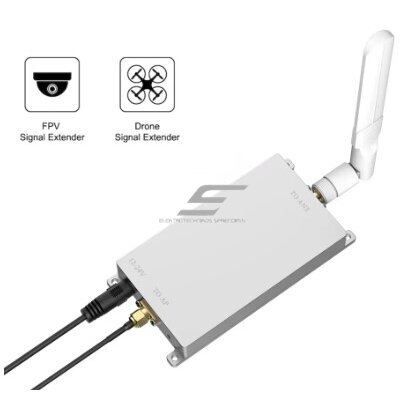 Divvirzienu sakaru pastiprinātājs droniem | Bezvadu signāla atkārtotājs | 20W | 12-24V | 5GHz | WiFi 2 Divvirzienu sakaru pastiprinātājs droniem | Bezvadu signāla atkārtotājs | 20W | 12-24V | 5GHz | WiFi 2