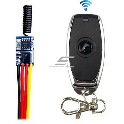 Wireless LED and equipment remote control switch | 3.5-20V | 433MHz | black Wireless LED and equipment remote control switch | 3.5-20V | 433MHz | black