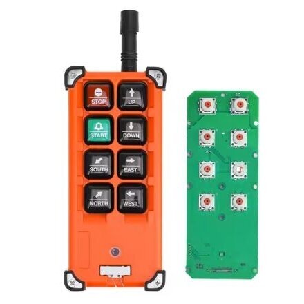 Juhtmevaba kraana raadiopult | 6 nuppu + START/STOP, 2×4 klaviatuur | 1 kiirus | 24–440 V AC/DC | IP65 | F21-E1B-TX 2 Juhtmevaba kraana raadiopult | 6 nuppu + START/STOP, 2×4 klaviatuur | 1 kiirus | 24–440 V AC/DC | IP65 | F21-E1B-TX 2