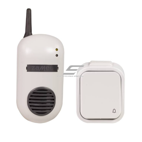Wireless doorbell | up to 150 m | 85 dB | waterproof button | grey | Zamel BLIK DRS-982H