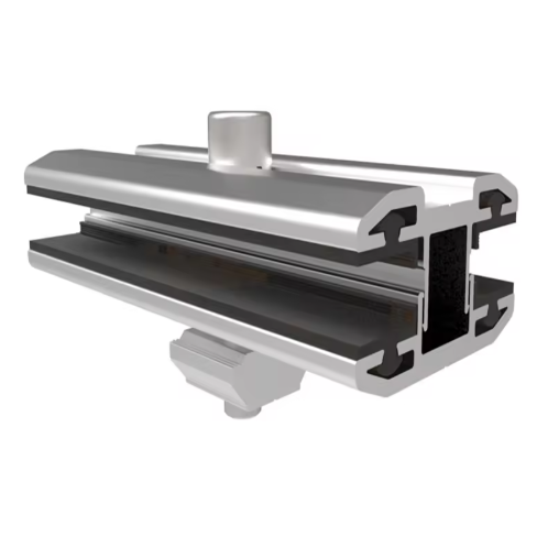 Końcowy zacisk montażowy do paneli fotowoltaicznych | 50 mm | aluminium | anodowane | do dachów Końcowy zacisk montażowy do paneli fotowoltaicznych | 50 mm | aluminium | anodowane | do dachów