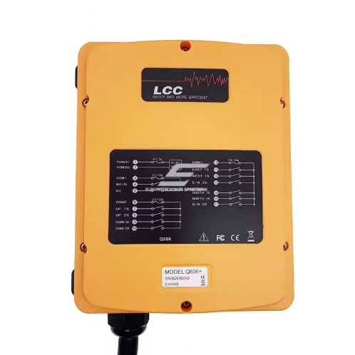 Bezprzewodowy pilot do suwnicy | 6 przycisków + START/STOP | 2 prędkości | 420–450 MHz | 12–460 V AC/DC | IP65 | ES-Q606 1 Bezprzewodowy pilot do suwnicy | 6 przycisków + START/STOP | 2 prędkości | 420–450 MHz | 12–460 V AC/DC | IP65 | ES-Q606 1