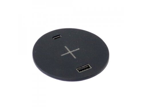 Belaidė įkrovimo stotelė | montuojama į baldus | 2xUSB-A+C | Ø70mm | juoda | Bachmann SA.PO.AISQI Belaidė įkrovimo stotelė | montuojama į baldus | 2xUSB-A+C | Ø70mm | juoda | Bachmann SA.PO.AISQI