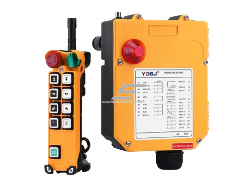 Belaidis kranų valdymo pultas | 8 mygtukai + START/STOP | 2 greičiai | 433 MHz | 24–440 V AC/DC | IP65 | ES-F24-8D 1 Belaidis kranų valdymo pultas | 8 mygtukai + START/STOP | 2 greičiai | 433 MHz | 24–440 V AC/DC | IP65 | ES-F24-8D 1