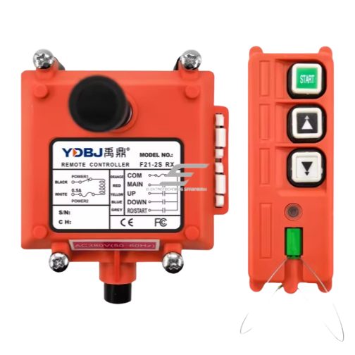 Bezprzewodowy pilot do suwnicy | 2 przyciski + START, klucz magnetyczny | 1 prędkość | 24–440 V AC/DC | IP65 | EL-F21-2S-TX Bezprzewodowy pilot do suwnicy | 2 przyciski + START, klucz magnetyczny | 1 prędkość | 24–440 V AC/DC | IP65 | EL-F21-2S-TX
