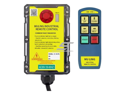 Belaidis kranų valdymo pultas | 4 mygtukai + START/STOP | 1 greitis | 868 MHz | 230 V AC | IP66 | ES-ML-K4 Belaidis kranų valdymo pultas | 4 mygtukai + START/STOP | 1 greitis | 868 MHz | 230 V AC | IP66 | ES-ML-K4
