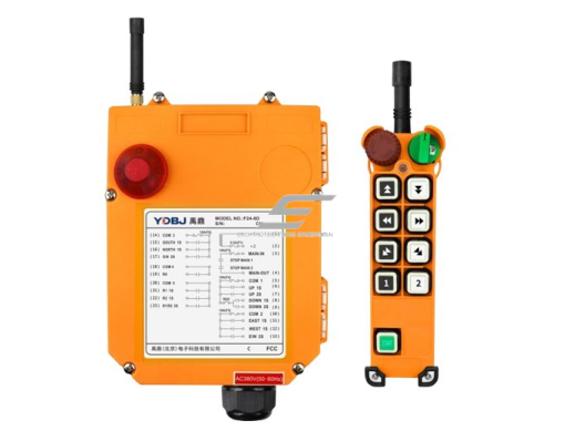 Belaidis kranų valdymo pultas | 8 mygtukai + START/STOP | 2 greičiai | 433 MHz | 24–440 V AC/DC | IP65 | ES-F24-8D