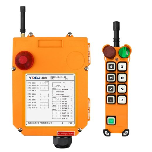 Bezprzewodowy pilot do suwnicy | 8 przycisków + START/STOP | 2 prędkości | 433 MHz | 24–440 V AC/DC | IP65 | ES-F24-8D