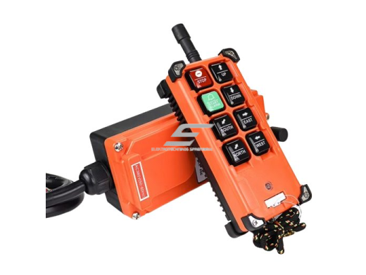 Belaidis kranų valdymo pultas | 6 mygtukai + START/STOP, 2×4 klaviatūra | 1 greitis | 24–440 V AC/DC | IP65 | F21-E1B-TX 1