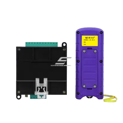 Wireless crane remote control | 2 buttons + START/STOP | 1 speed | 868 MHz | 230 V AC | modular receiver | ES-LD-BC2 1 Wireless crane remote control | 2 buttons + START/STOP | 1 speed | 868 MHz | 230 V AC | modular receiver | ES-LD-BC2 1