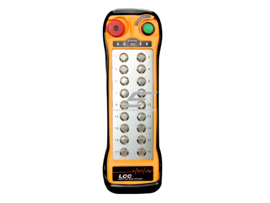 Belaidis kranų valdymo pultas | 2 siųstuvai + imtuvas | 18 mygtukų + START/STOP | 1 greitis | 433 MHz | IP65 | ES-Q1800 1 Belaidis kranų valdymo pultas | 2 siųstuvai + imtuvas | 18 mygtukų + START/STOP | 1 greitis | 433 MHz | IP65 | ES-Q1800 1