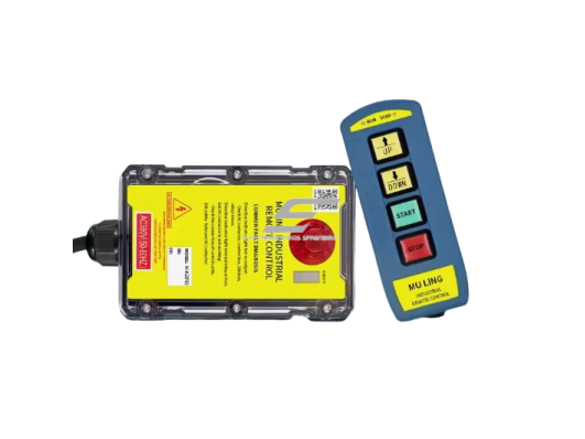 Belaidis kranų valdymo pultas | 2 mygtukai + START/STOP | 1 greitis | 868 MHz | 230 V AC | IP66 | ES-ML-K2 1 Belaidis kranų valdymo pultas | 2 mygtukai + START/STOP | 1 greitis | 868 MHz | 230 V AC | IP66 | ES-ML-K2 1