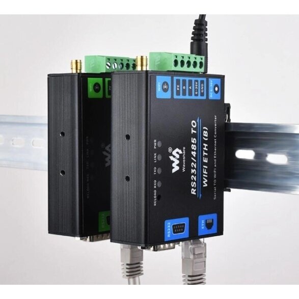 Industrijas sakaru pārvērtnis no RS232/RS485 uz WiFi/Ethernet | 6-36VDC | PoE | Modbus/MQTT 2 Industrijas sakaru pārvērtnis no RS232/RS485 uz WiFi/Ethernet | 6-36VDC | PoE | Modbus/MQTT 2