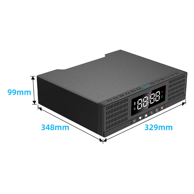 Viedais slēptais atvilktnes seifs ar pirkstu nospiedumu | elektroniskā slēdzene | 332x329x99mm | integrējams atvilktnē / mēbelēs | melns | oglekļa tērauda korpuss 2