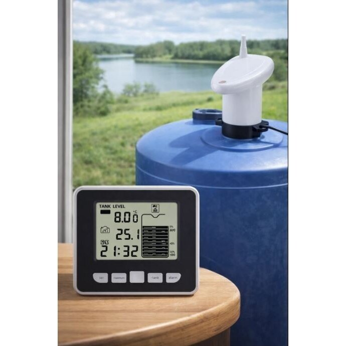 Bezprzewodowy ultradźwiękowy czujnik poziomu cieczy i temperatury | 0-15m | -40...+60°C | 433MHz 5