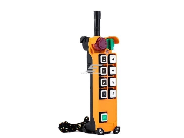 Belaidis kranų valdymo pultas | 8 mygtukai + START/STOP | 2 greičiai | 433 MHz | 24–440 V AC/DC | IP65 | ES-F24-8D 2