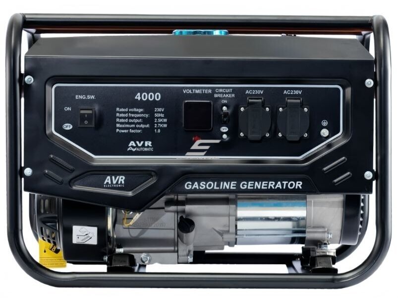 Benzininis generatorius | rezervinis elektros energijos maitinimo šaltinis | 2,5-2,8kW | 230VAC | vienfazis | 12l 1