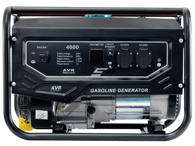 Benzininis generatorius | rezervinis elektros energijos maitinimo šaltinis | 2,8-3kW | 230VAC | vienfazis | 12l 1 Benzininis generatorius | rezervinis elektros energijos maitinimo šaltinis | 2,8-3kW | 230VAC | vienfazis | 12l 1