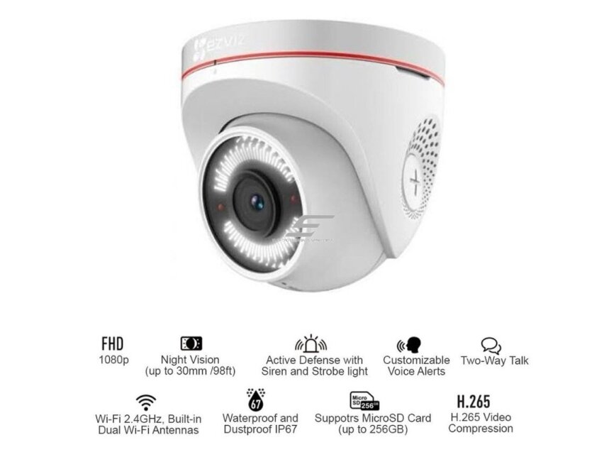 Išmani | belaidė vaizdo stebėjimo IP kamera | 1080P | IP67 | Wi-Fi | CS-CV228-A0-3C2WFR | EZVIZ 1 Išmani | belaidė vaizdo stebėjimo IP kamera | 1080P | IP67 | Wi-Fi | CS-CV228-A0-3C2WFR | EZVIZ 1