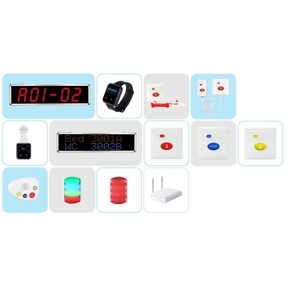 Wireless nurse call system for hospitals and senior care facilities | SOS | 433.92MHz Wireless nurse call system for hospitals and senior care facilities | SOS | 433.92MHz