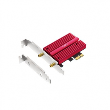 Adapter bezprzewodowy Bluetooth i Wi-Fi PCI-E | Wi-Fi 7 | Bluetooth 5.4 | do 5765 Mb/s | 2.4 GHz + 5 GHz + 6 GHz | 2×2 MU-MIMO | Odłączane anteny 1