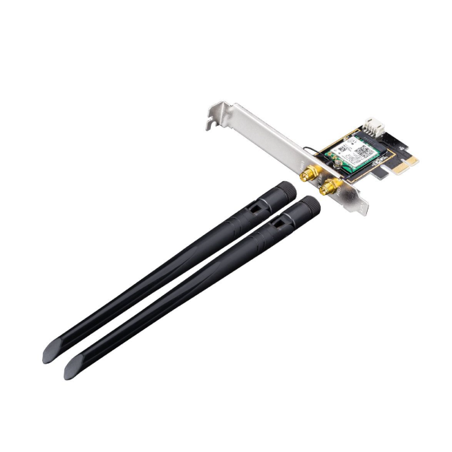 Беспроводной PCI-E адаптер | Wi-Fi 6 + Bluetooth 5.2 | до 3000 Мбит/с | 160 МГц | технология 2×2 MU-MIMO | съёмные антенны | CUDY WE3000 1