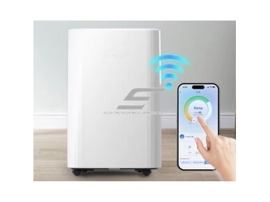 Išmanus buitinis oro sausintuvas | valytuvas | drėgmės surinkėjas su jonizatoriumi | 240W | 230V | 16l/24h | 110m³/h | 468x303x227mm | baltas | Wi-Fi 2 Išmanus buitinis oro sausintuvas | valytuvas | drėgmės surinkėjas su jonizatoriumi | 240W | 230V | 16l/24h | 110m³/h | 468x303x227mm | baltas | Wi-Fi 2