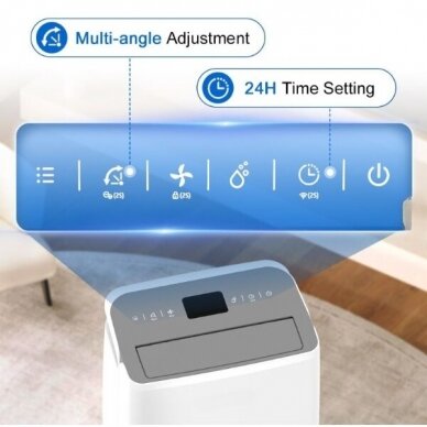 Domestic air dehumidifier | air purifier | moisture collector with ionizer | 300W | 230V | 25l/24h | 140m³/h | 519x336x237mm | white 2