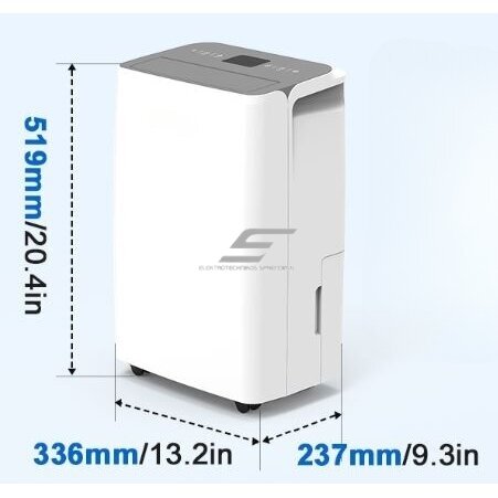Domestic air dehumidifier | air purifier | moisture collector with ionizer | 250W | 230V | 20l/24h | 155m³/h | 519x336x237mm | white 3 Domestic air dehumidifier | air purifier | moisture collector with ionizer | 250W | 230V | 20l/24h | 155m³/h | 519x336x237mm | white 3