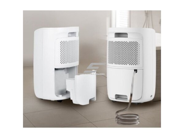 Išmanus buitinis kompresorinis oro sausintuvas | valytuvas | drėgmės surinkėjas su jonizatoriumi | 170W | 230V | 12l/24h | 100m³/h | 481x305x249mm | baltas | Wi-Fi 2