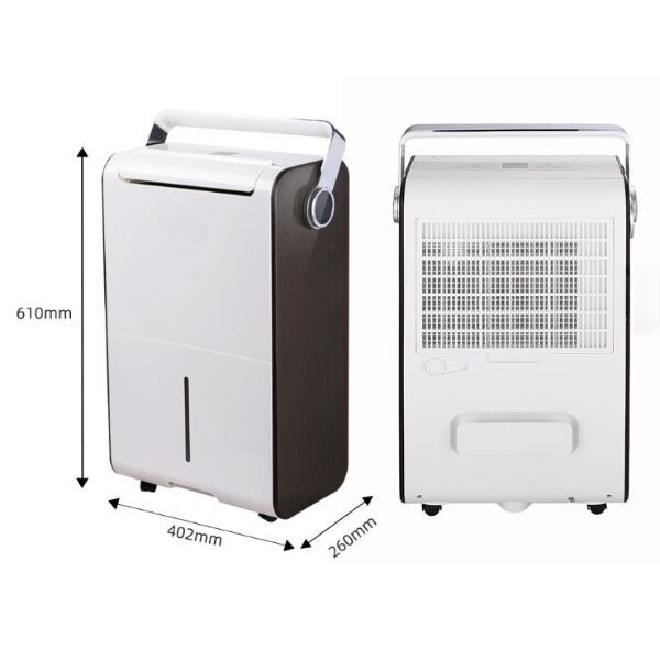 Household air dehumidifier | air purifier | moisture collector with ionizer | 240W | 230V | 28L/24h | 175m³/h | 610x402x260mm | white 3