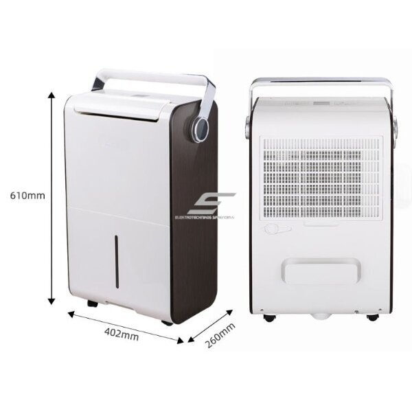 Household air dehumidifier | air purifier | moisture collector with ionizer | 370W | 230V | 35L/24h | 185m³/h | 610x402x260mm | white 3 Household air dehumidifier | air purifier | moisture collector with ionizer | 370W | 230V | 35L/24h | 185m³/h | 610x402x260mm | white 3