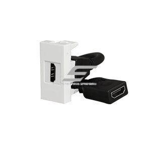 HDMI socket | with cable | 1 gang | 1 module | flush-mounted | white