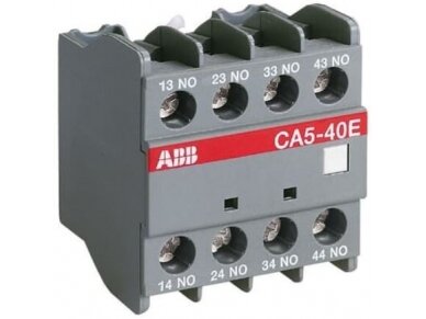 Papildomas kontaktas | 2NO+2NC | iš priekio IP20 | ABB | CA5-22E | 1SBN010040R1022 Papildomas kontaktas | 2NO+2NC | iš priekio IP20 | ABB | CA5-22E | 1SBN010040R1022