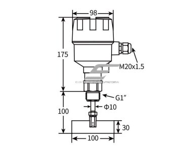 Cemento | miltų | birių medžiagų rotacinis | besisukantis judesio lygio jutiklis | daviklis | 230VAC | 5A/250V SPDT | aukštam slėgiui 1,6MPa | IP65 3 Cemento | miltų | birių medžiagų rotacinis | besisukantis judesio lygio jutiklis | daviklis | 230VAC | 5A/250V SPDT | aukštam slėgiui 1,6MPa | IP65 3