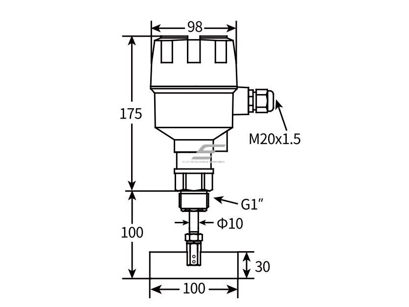 Cemento | miltų | birių medžiagų rotacinis | besisukantis judesio lygio jutiklis | daviklis | 230VAC | 5A/250V SPDT | aukštam slėgiui 1,6MPa | IP65 3 Cemento | miltų | birių medžiagų rotacinis | besisukantis judesio lygio jutiklis | daviklis | 230VAC | 5A/250V SPDT | aukštam slėgiui 1,6MPa | IP65 3