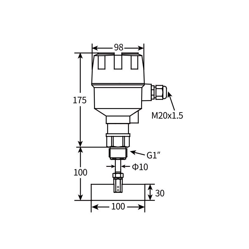 Cements | milti | beramie materiāli | rotācijas | rotējošs līmeņa sensors | devējs | 230VAC | 5A/250V SPDT | augstam spiedienam 1,6MPa | IP65 3