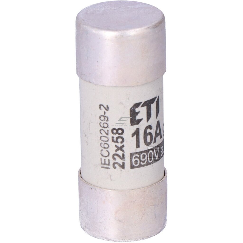 Silindriline kaitse | keraamiline | 22x58mm | 16A | 690V | 80kA | gG | CH22 | Eti Silindriline kaitse | keraamiline | 22x58mm | 16A | 690V | 80kA | gG | CH22 | Eti
