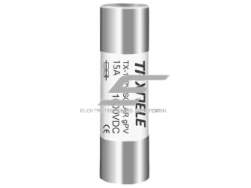 Cilindrinis saugiklis saulės elektrinėms | 10x38mm | 15A | 33kA | gPV | 1000VDC