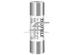 Cilindrinis saugiklis saulės elektrinėms | 10x38mm | 10A | 33kA | gPV | 1000VDC Cilindrinis saugiklis saulės elektrinėms | 10x38mm | 10A | 33kA | gPV | 1000VDC