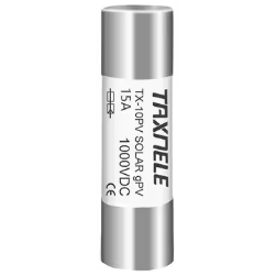 Silindriline kaitse päikeseelektrijaamadele | 10x38mm | 15A | 33kA | gPV | 1000VDC Silindriline kaitse päikeseelektrijaamadele | 10x38mm | 15A | 33kA | gPV | 1000VDC