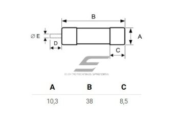 Cilindrinis saugiklis | keramikinis | 10,3x38mm | 12A | 500V | 120kA | gG | DF Electric | 420012 1 Cilindrinis saugiklis | keramikinis | 10,3x38mm | 12A | 500V | 120kA | gG | DF Electric | 420012 1