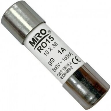 Cylindrical fuse | ceramic | 10x38 | 1A | gL | Miro