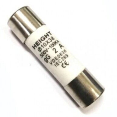 Cylindrical fuse | ceramic | 10x38 | 2A | gG