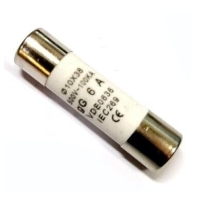 Cylindrical fuse | ceramic | 10x38 | 6A | gG