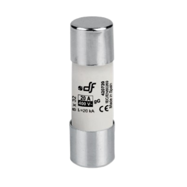 Cylindrical fuse | ceramic | 8x32mm | 12A | 400V | 20kA | gG | DF Electric Cylindrical fuse | ceramic | 8x32mm | 12A | 400V | 20kA | gG | DF Electric