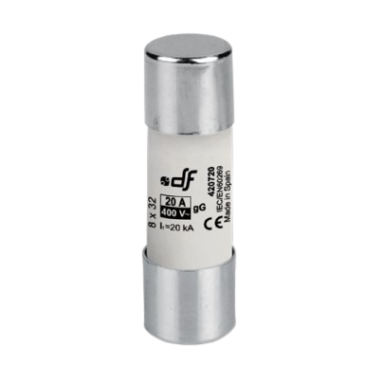 Cylindrical fuse | ceramic | 8x32mm | 0,5A | 400V | 20kA | gG | DF Electric Cylindrical fuse | ceramic | 8x32mm | 0,5A | 400V | 20kA | gG | DF Electric