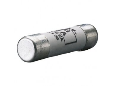 Cilindrinis saugiklis | 10x38mm | 1A | 500V | 2,77W | 120kA | CH10 | gG | Italweber Cilindrinis saugiklis | 10x38mm | 1A | 500V | 2,77W | 120kA | CH10 | gG | Italweber